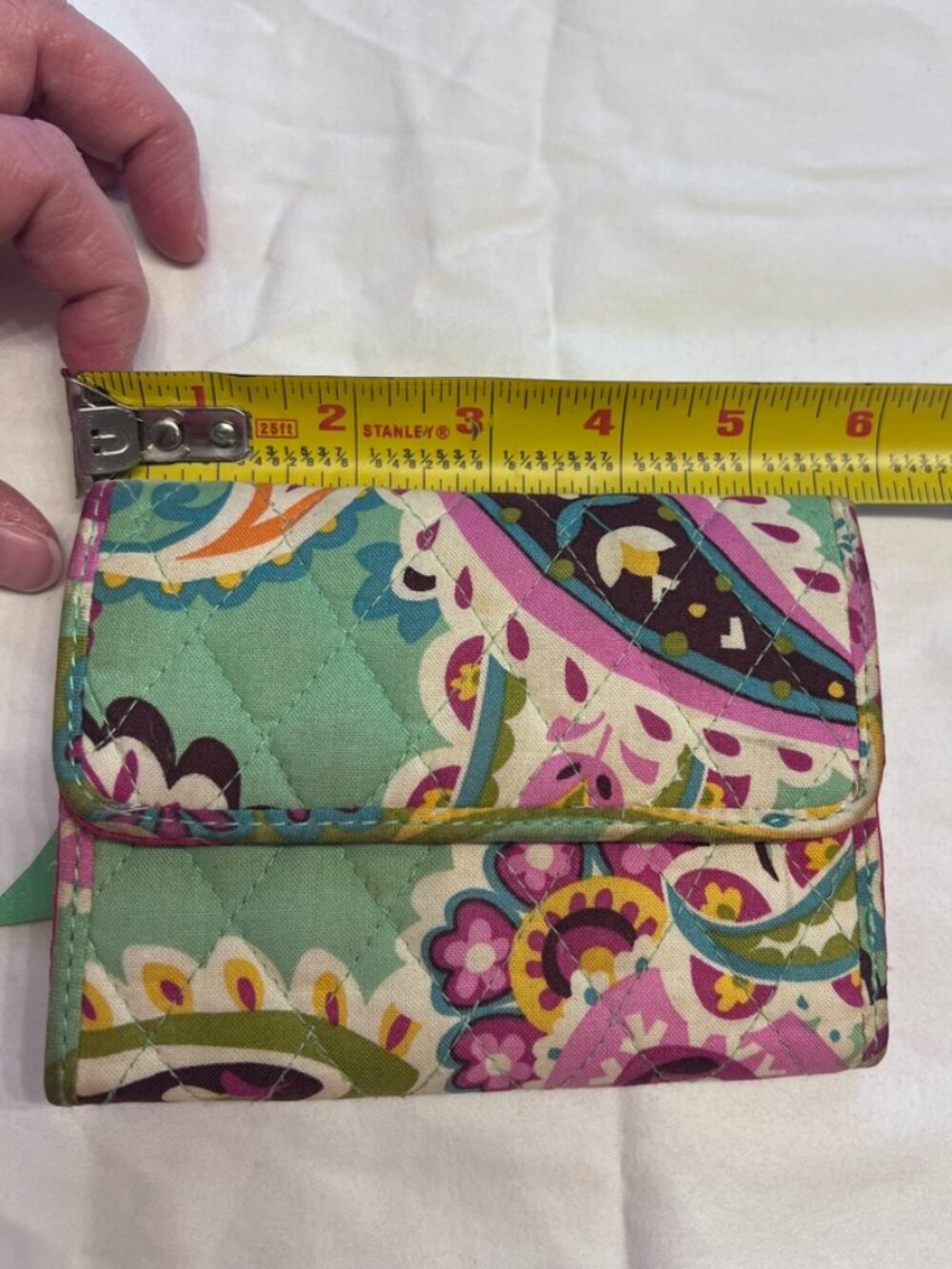 Vera Bradley Tutti Frutti Euro Wallet - Retired Quilted Cotton Trifold - Picture 12 of 12